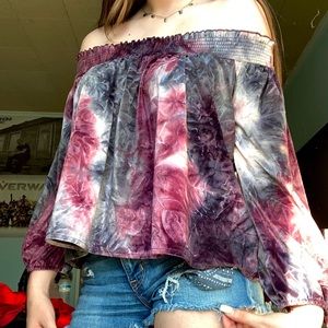 American Eagle - Off The Shoulder Velvet Blouse